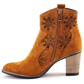 Olivier Openwork de salto alto vermelho Lena laranja 1