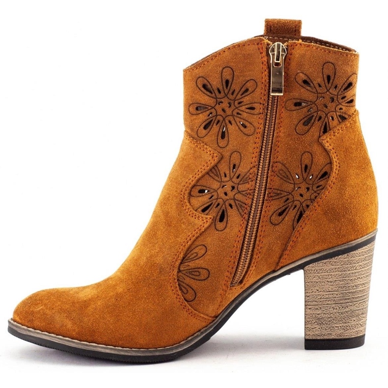 Olivier Openwork de salto alto vermelho Lena laranja 1