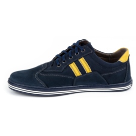 ABIS Sapatos masculinos 1801N azul marinho 1