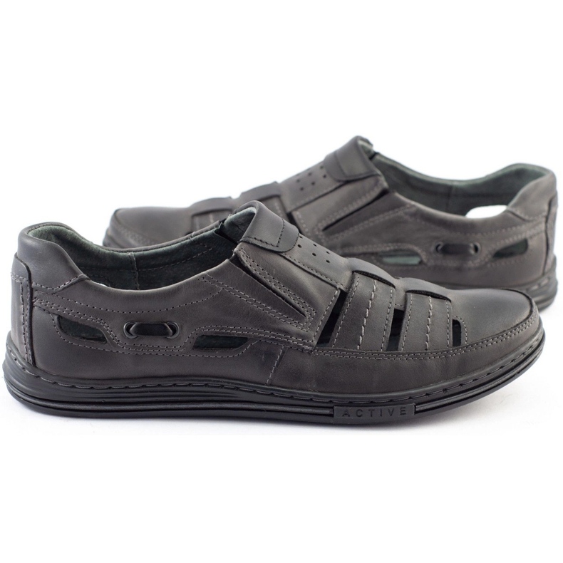 Polbut Sapatos perfurados masculinos 06 para o verão cinza 2