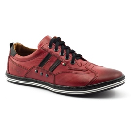 ABIS Sapatos masculinos casuais 1801 vermelho 1