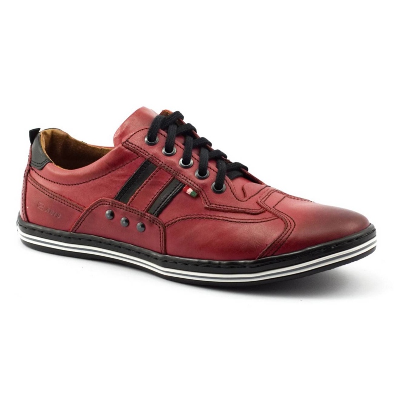 ABIS Sapatos masculinos casuais 1801 vermelho 1