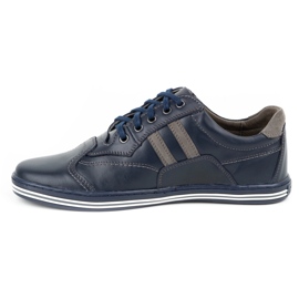 ABIS Sapatos casuais masculinos 1801 azul marinho 1