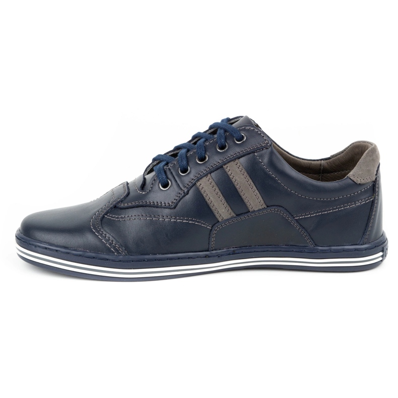 ABIS Sapatos casuais masculinos 1801 azul marinho 1