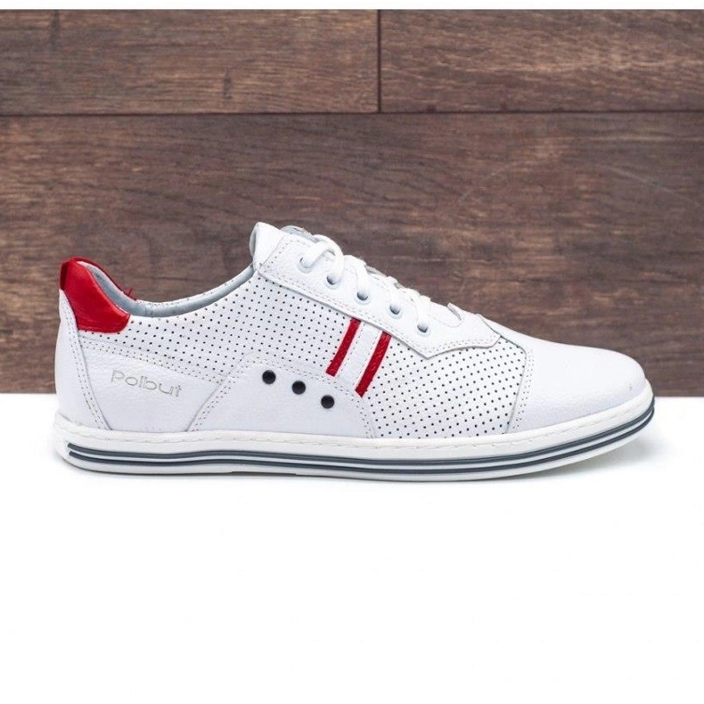 Polbut Sapatos masculinos casuais 1801P branco 1