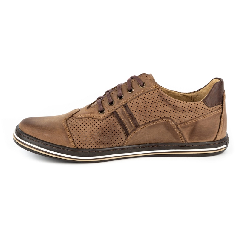 Polbut Sapatos masculinos casuais 1801P marrom 1