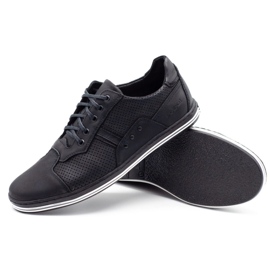 Polbut Sapatos masculinos casuais pretos 1801P 1