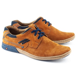 KOMODO Sapatos masculinos casuais 861L vermelhos marrom 2