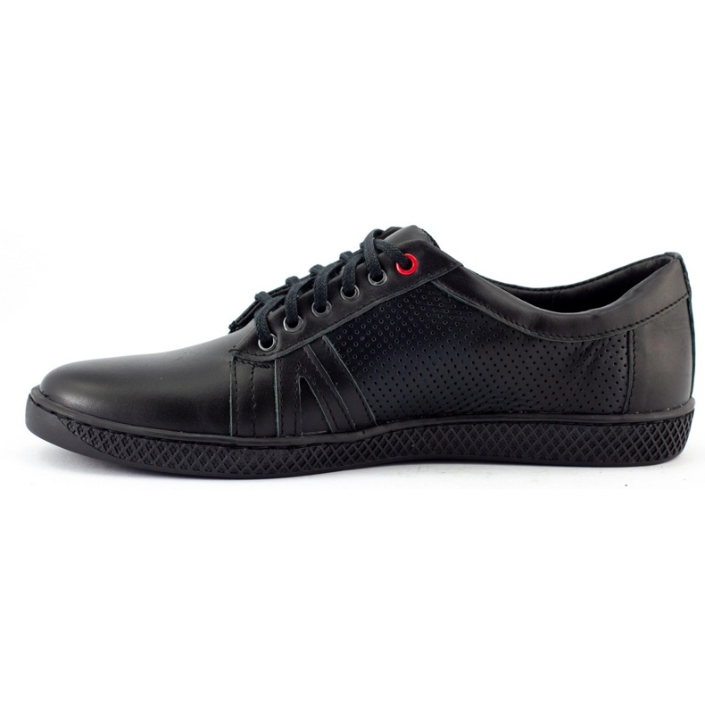 KOMODO Sapatos masculinos casuais pretos 910 1