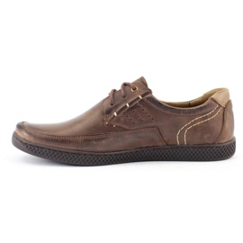 KOMODO Sapatos casuais masculinos 911 marrom escuro castanho 1