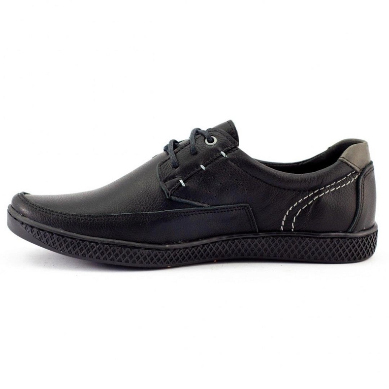 KOMODO Sapatos masculinos pretos casuais 911 1