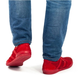 Polbut Sapatos masculinos casuais R3 Perfuração vermelho 2