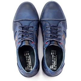 Polbut Sapatos casuais masculinos R3 Perfuração Azul Marinho 9