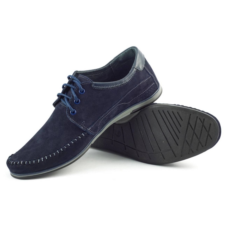KOMODO Sapatos mocassins masculinos 875 azul marinho 1