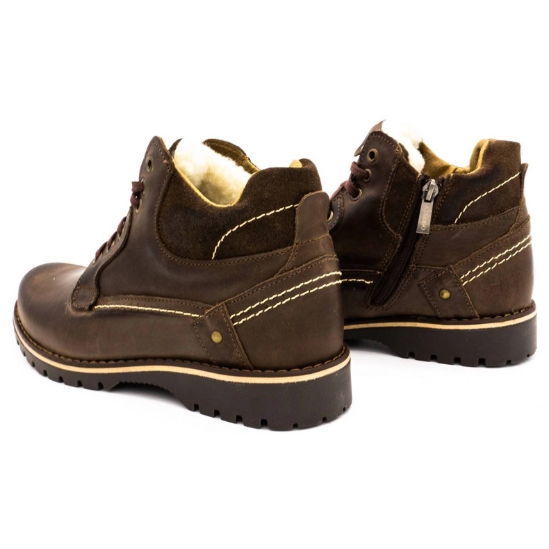KOMODO Sapatos masculinos, botas de neve com isolamento 885 marrom 1