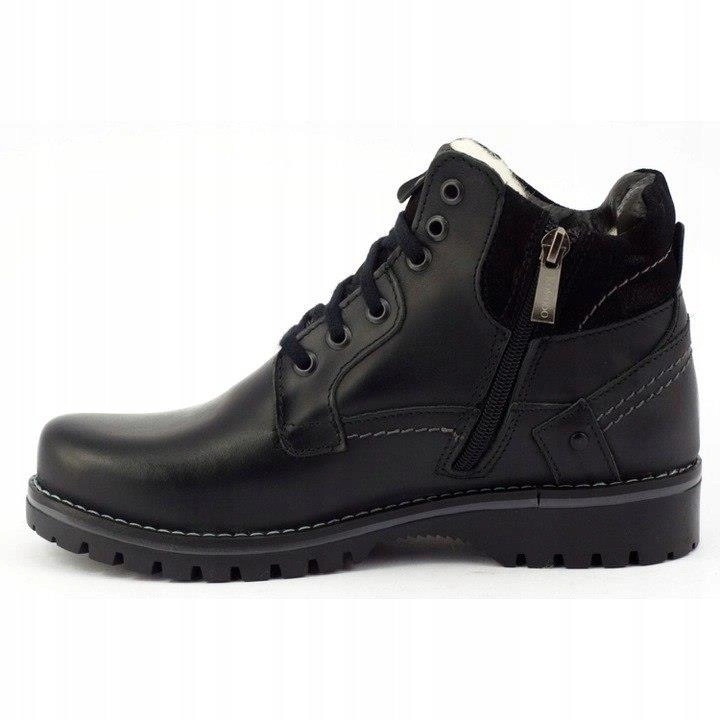 KOMODO Botas de neve isoladas masculinas negras 885 preto 1