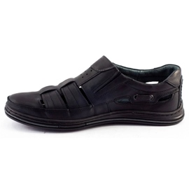 Polbut Sapatos de couro masculino 06 para o verão Preto 2