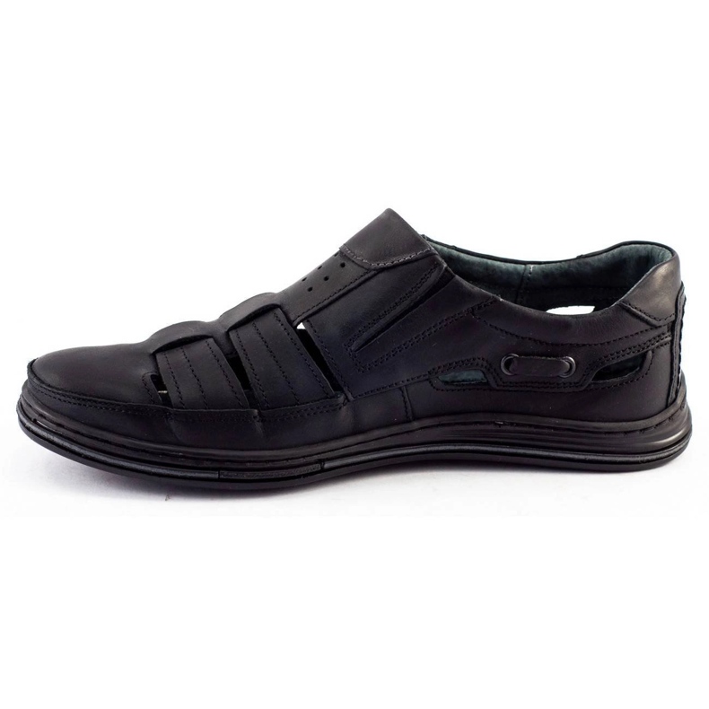 Polbut Sapatos de couro masculino 06 para o verão Preto 2