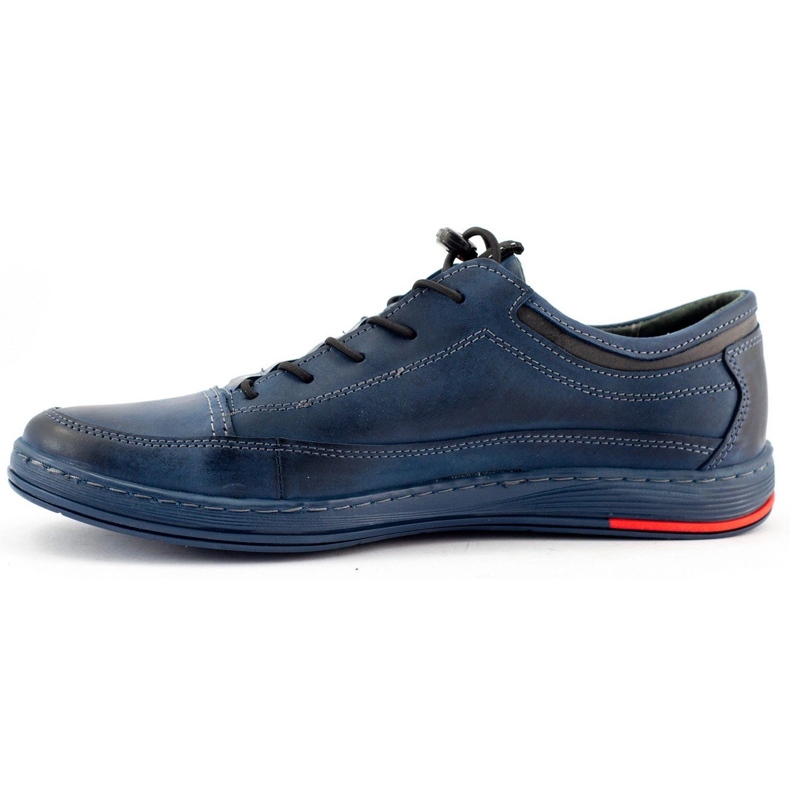 Polbut Sapatos casuais de couro masculino K22 azul marinho multicolorido 1