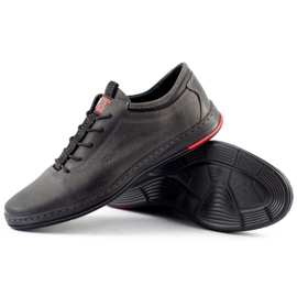 Polbut Sapatos casuais de couro masculino K23 cinza 2