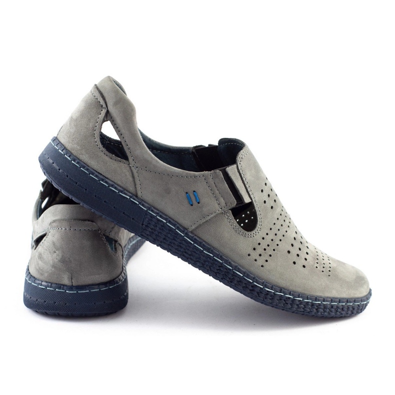 KOMODO Sapatos masculinos cinzentos 864 cinza 1