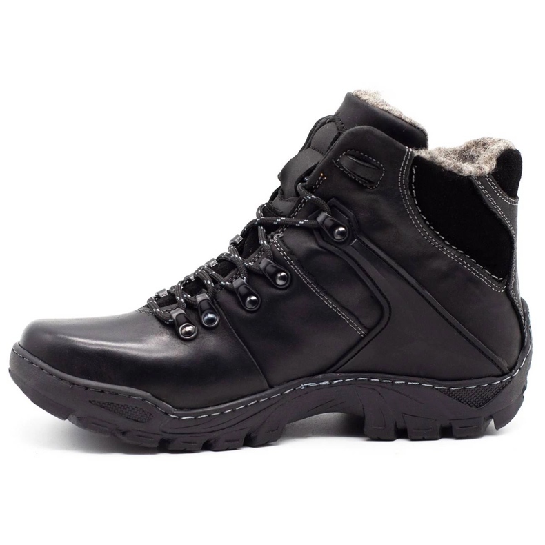 KENT Sapatos de inverno masculino Botas de neve 119, trekking preto 1