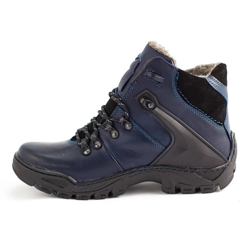 KENT Sapatos de inverno masculino Botas de neve 119, trekking, azul marinho 1