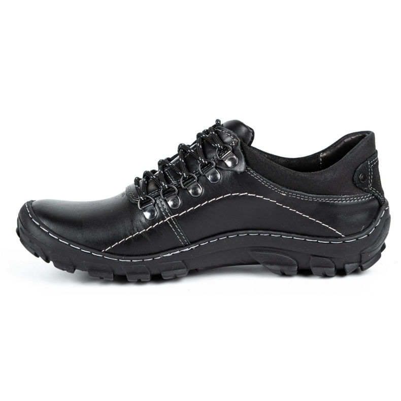 KOMODO Sapatos de trekking masculino de couro 700 preto 1