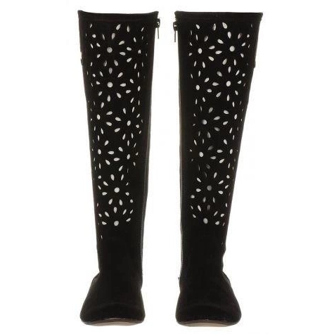 Olivier Botas femininas pretas decoradas preto 2