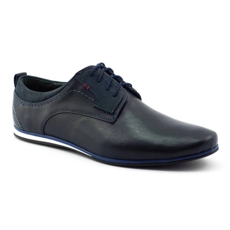 Sapatos masculinos elegantes para jeans 731 azul marinho 1