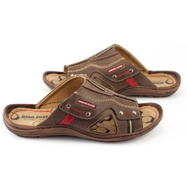 Olivier Chinelos masculinos 334GT marrons marrom 2