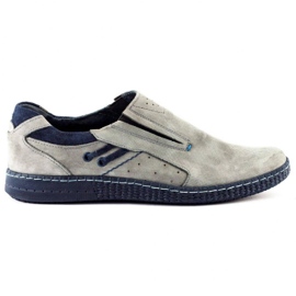 KOMODO Mocassins cinza masculinos 862L 1