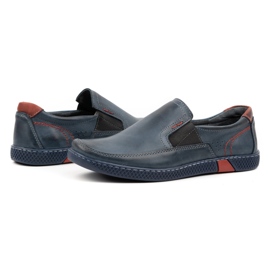 KOMODO Mocassins masculinos 912 azul marinho 1