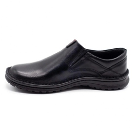 Joker Mocassins de couro preto masculino 382 1