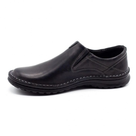 Joker Mocassins de couro cinza masculino 382 1