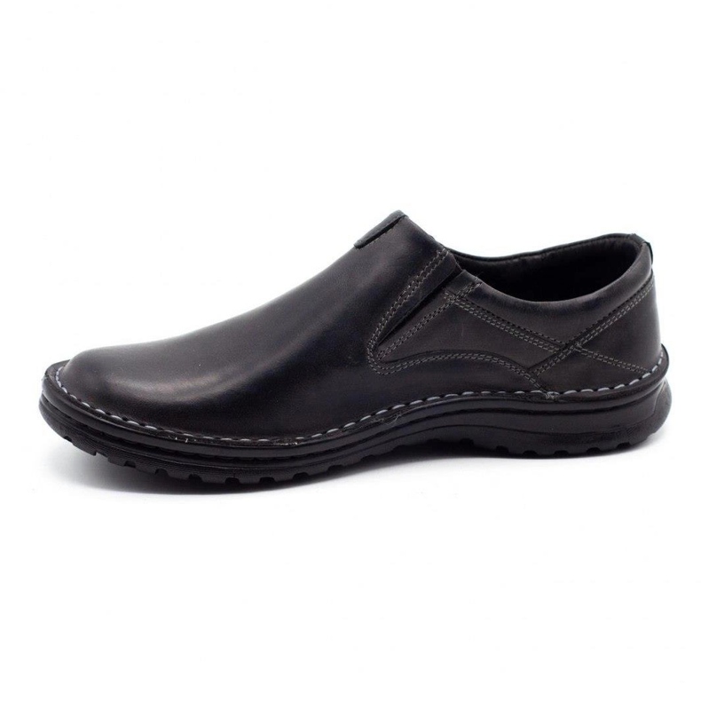Joker Mocassins de couro cinza masculino 382 1