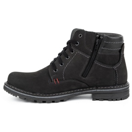 ABIS Sapatos masculinos quentes 197 nobuck preto 1