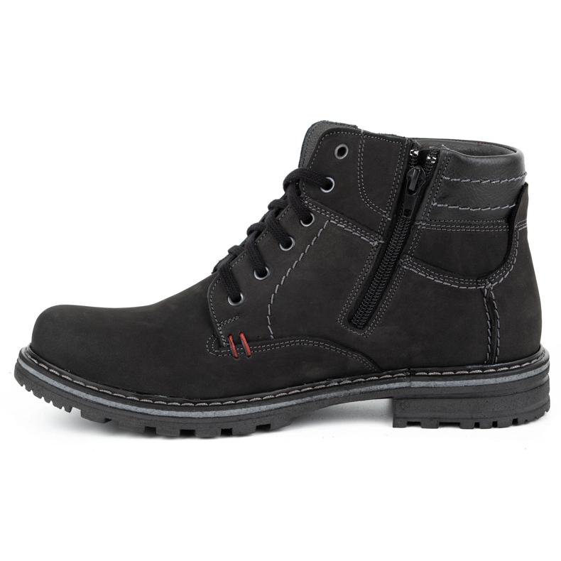 ABIS Sapatos masculinos quentes 197 nobuck preto 1
