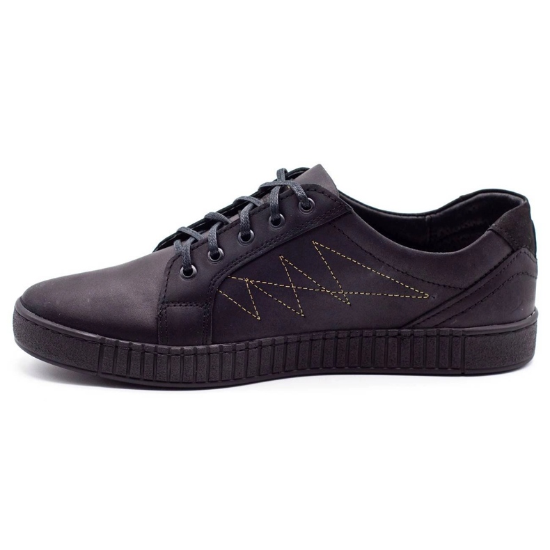 Polbut Sapatos masculinos casuais J66 pretos com ouro multicolorido 1 Polbut Sapatos masculinos casuais J66 pretos com ouro multicolorido 1