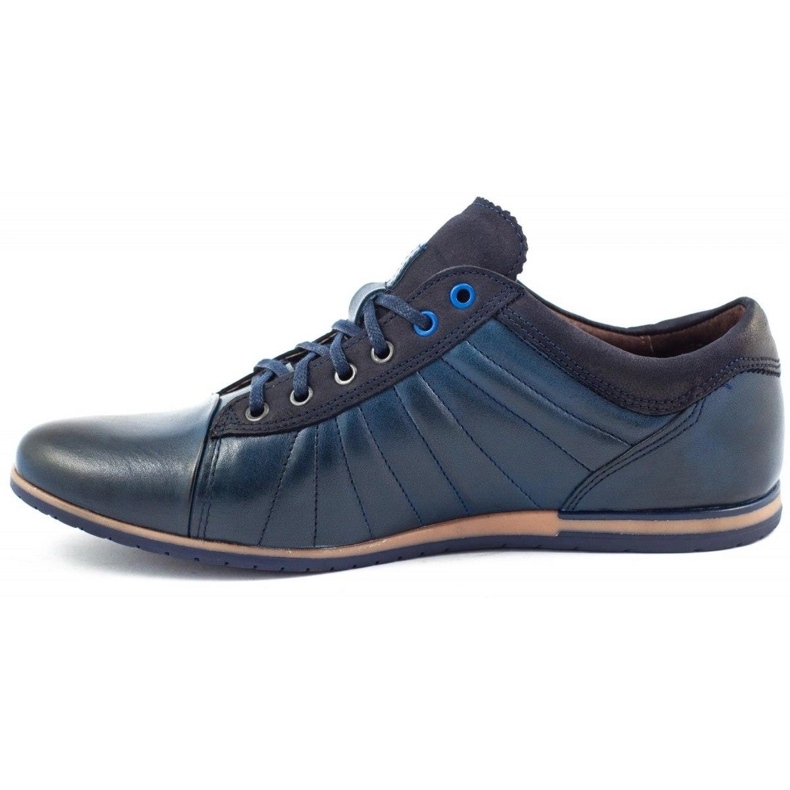 Lemar Sapatos de couro masculino 1615 azul marinho azul-marinho 1