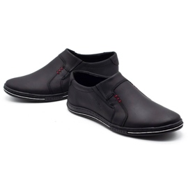 Polbut Sapatos de couro masculinos 334 pretos 1