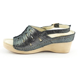 Dolce Pietro Sandálias cunha 2216 pretas preto 1