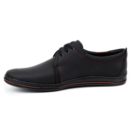 Polbut Sapatos de couro masculinos 343 pretos 1