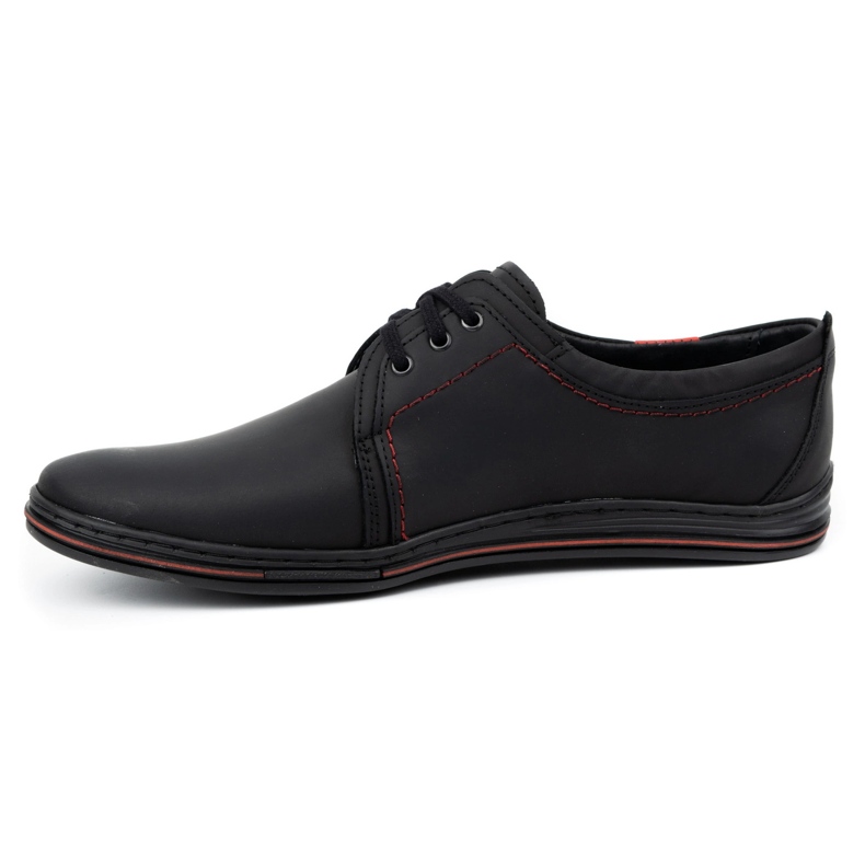 Polbut Sapatos de couro masculinos 343 pretos 1