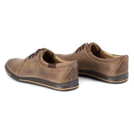 Polbut Sapatos masculinos de couro 343 perfuração marrom castanho 6