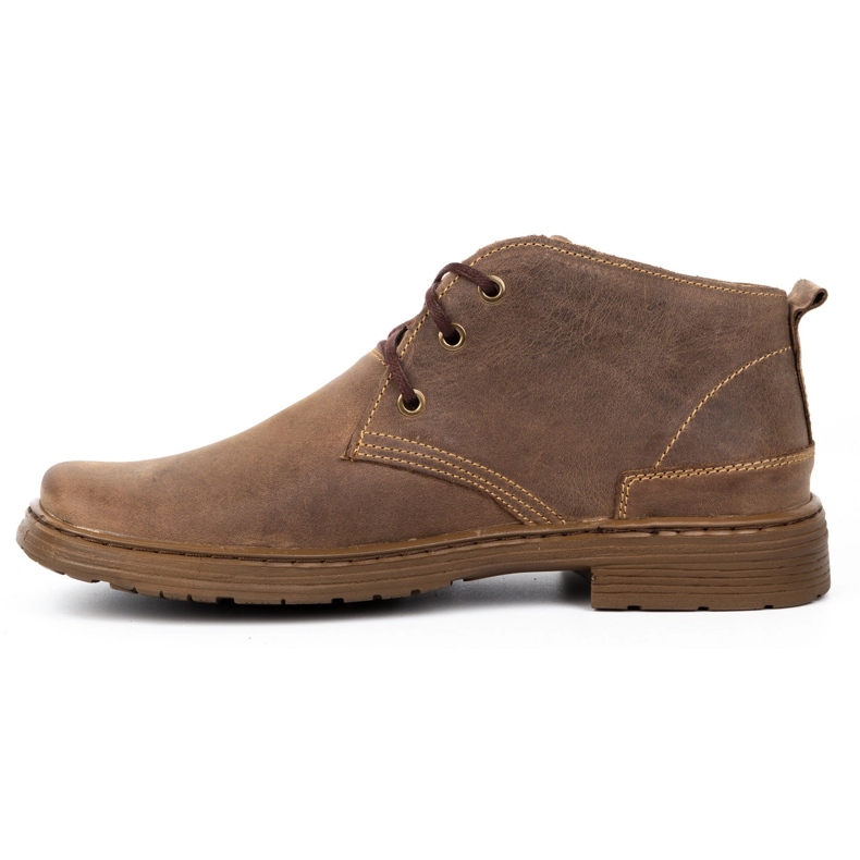 Polbut Botas de couro masculinas 191D marrom 1
