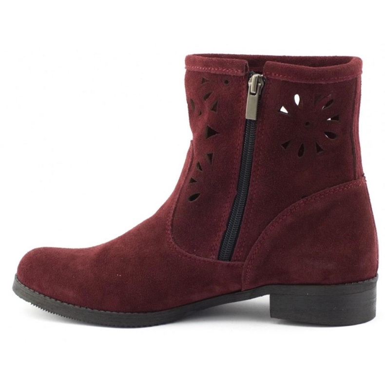 Olivier Botas confortáveis ​​Alice bordô cor de vinho vermelho 1