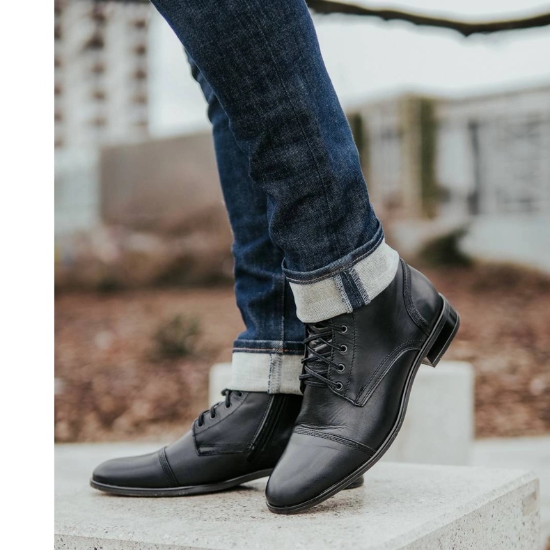 KENT Botas masculinas de couro Chelsea 287D Św pretas preto 1