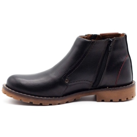 Olivier Botas de neve 815 granulação preta com marrom preto 1
