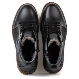 Mario Pala Botas de inverno masculinas negras de 865 MP preto 1